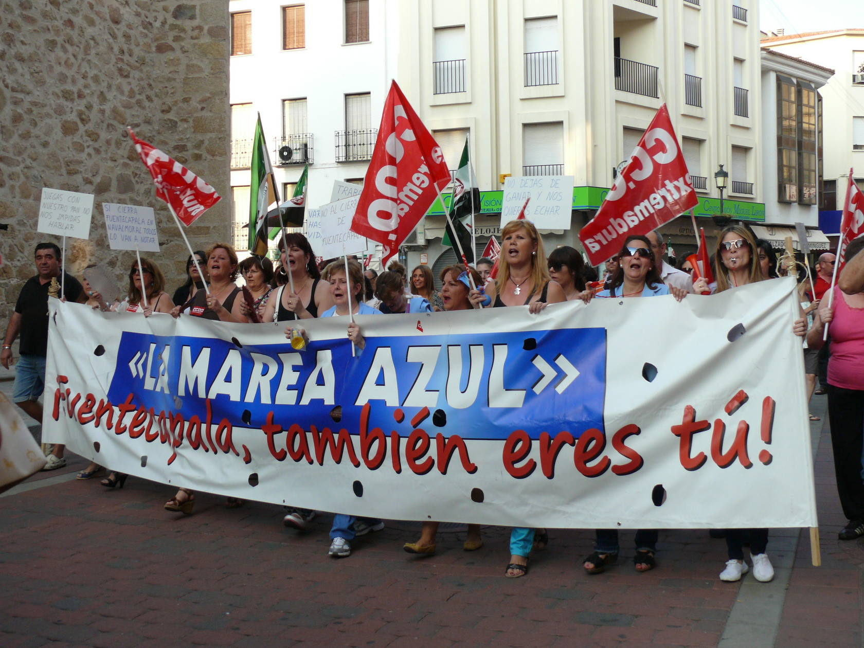 Manifestación en Navalmoral contra el cierre de Fuentecapala
