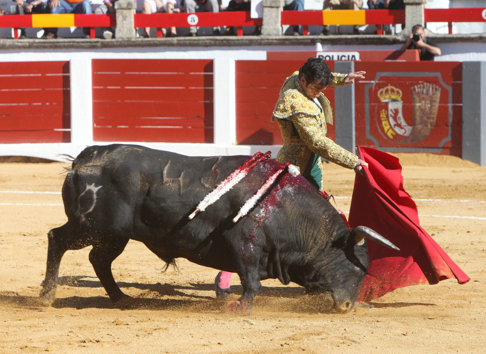 Juan Mora, Padilla y Daniel Luque, en la Feria de Cáceres